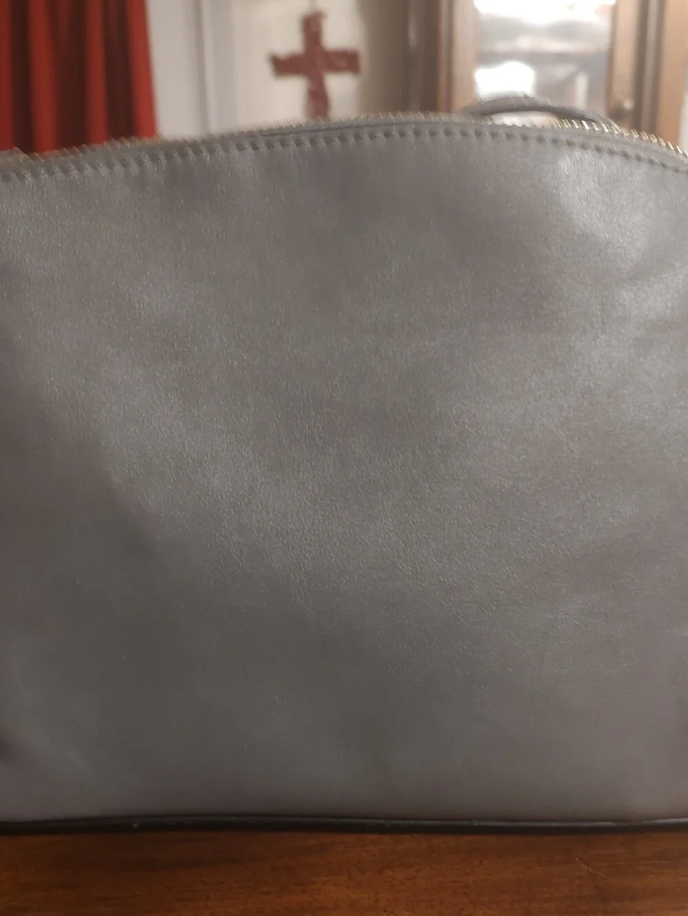 Nine West Gray Crossbody with Gold Hardware